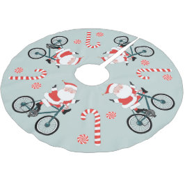 Jupon De Sapin En Polyester Brossé Cycling Christmas Decor Brushed Polyester Tree Ski
