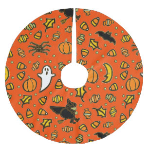 Jupon De Sapin En Polyester Brossé Décor de la maison d'Halloween