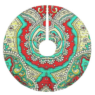 Jupon De Sapin En Polyester Brossé Décor néon arabesque : style années 80.