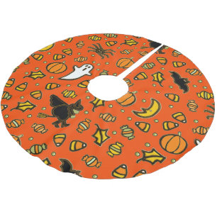 Jupon De Sapin En Polyester Brossé Décoration de maison pour Halloween