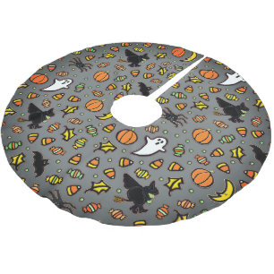 Jupon De Sapin En Polyester Brossé Décoration Halloween unique