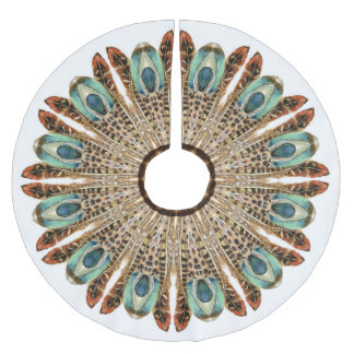 Jupon De Sapin En Polyester Brossé Dentelles Mandala Aquarelle : Dentelles naturelles