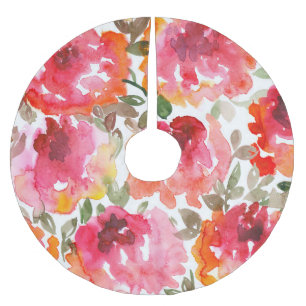 Jupon De Sapin En Polyester Brossé Des roses rouges en habit, des motifs sans soudure