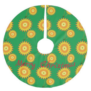 Jupon De Sapin En Polyester Brossé Deux Plantes de tournesol Thunder_Cove