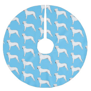 Jupon De Sapin En Polyester Brossé Dogo argentino dessin animé pour chien