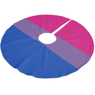 Jupon De Sapin En Polyester Brossé Drapeau de la fierté bisexuelle