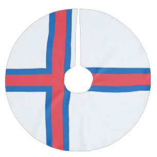 Jupon De Sapin En Polyester Brossé Drapeau des îles Féroé