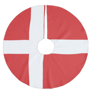 Jupon De Sapin En Polyester Brossé Drapeau du Danemark