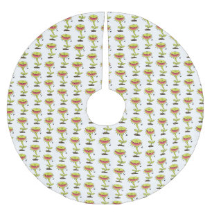 Jupon De Sapin En Polyester Brossé Drôle carnivore Vénus piège à mouches plante dessi