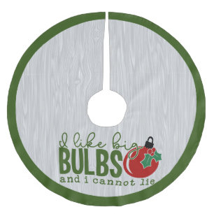 Jupon De Sapin En Polyester Brossé Drôle J'Aime Les Grosses Bulbes Citer Noël Humour 