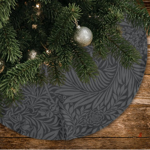 Jupon De Sapin En Polyester Brossé Élégant modèle floral noir