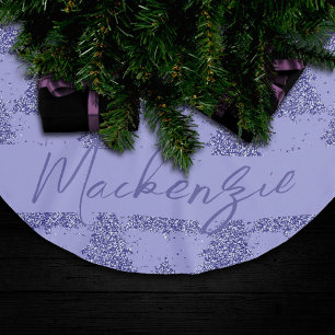 Jupon De Sapin En Polyester Brossé Élégant Motif d'arbre Charming Lavender Custom