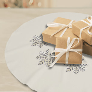 Jupon De Sapin En Polyester Brossé Elégante jupe de Noël Snowflake