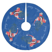 Elfin Santa Claus sur son scooter