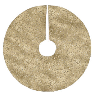 Jupon De Sapin En Polyester Brossé Empreinte de léopard Gold Glam Parties scintillant