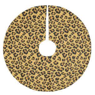 Jupon De Sapin En Polyester Brossé Empreinte de léopard sauvage Faux Fur Motif Safari