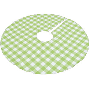 Jupon De Sapin En Polyester Brossé En vichy Vert rétro Chèques Plaid À damiers