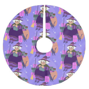 Jupon De Sapin En Polyester Brossé épiphanie noël sorcière befana chat noir