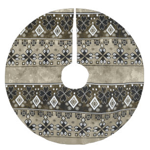 Jupon De Sapin En Polyester Brossé Ethnic Boho Grunge : Motif coloré