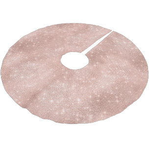 Jupon De Sapin En Polyester Brossé Étincelle rose pâle