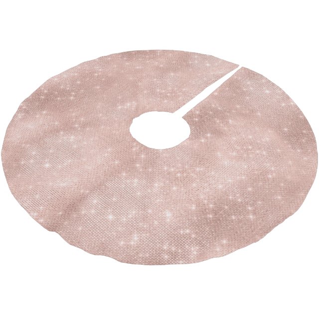 Jupon De Sapin En Polyester Brossé Étincelle rose pâle (Angle)
