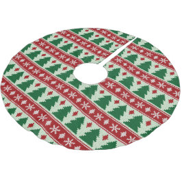 Jupon De Sapin En Polyester Brossé Evergreens & Snowflakes Knit