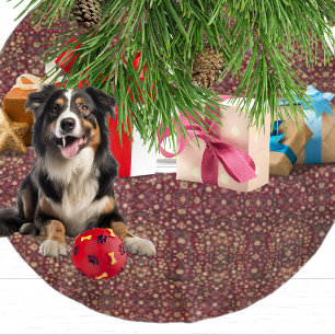 Jupon De Sapin En Polyester Brossé Farmhouse Rustique Laine Tapis Motif Noël