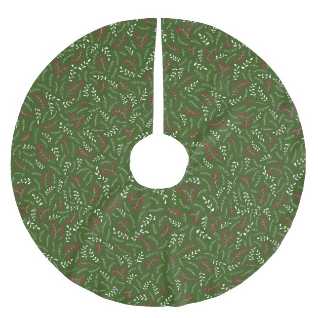 Jupon De Sapin En Polyester Brossé Ferme forêt verte feuillage rustique motif mignon (Devant)