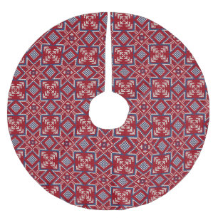 Jupon De Sapin En Polyester Brossé Festif Motif scandinave