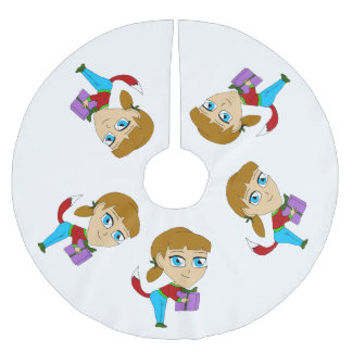 Jupon De Sapin En Polyester Brossé fille chibi renarde