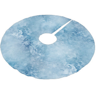 Jupon De Sapin En Polyester Brossé Flammes de neige noires