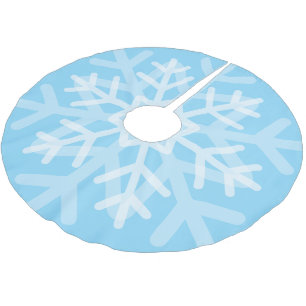 Jupon De Sapin En Polyester Brossé Flèche de neige bleue