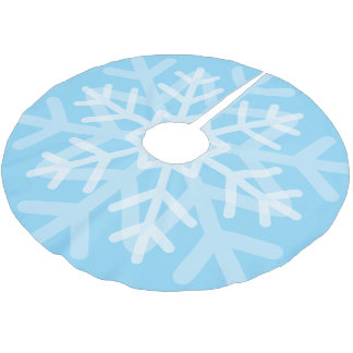 Jupon De Sapin En Polyester Brossé Flèche de neige bleue