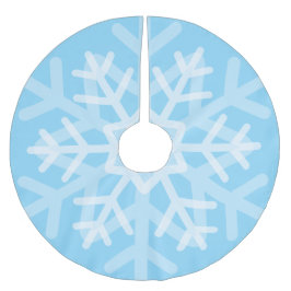 Jupon De Sapin En Polyester Brossé Flèche de neige bleue