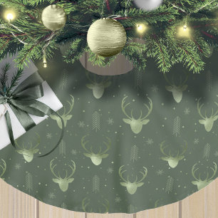 Jupon De Sapin En Polyester Brossé Flèches de cerfs Motif de Noël Gr V2 ID861