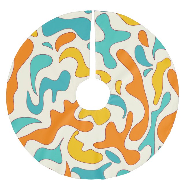 Jupon De Sapin En Polyester Brossé Flèches rétro : motif floral Vintage (Devant)