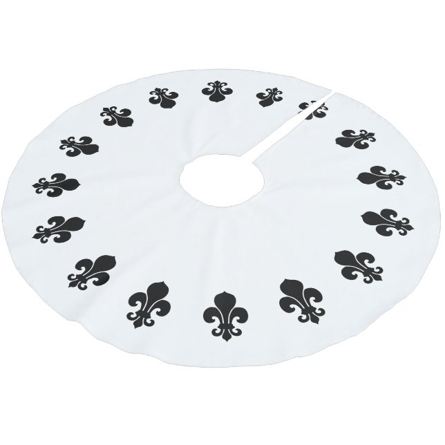 Jupon De Sapin En Polyester Brossé Fleur De Lis (Angle)