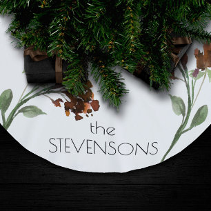 Jupon De Sapin En Polyester Brossé Fleur sauvage   Terracotta Orange Bohemian Custom