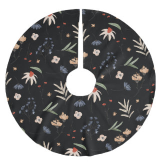 Jupon De Sapin En Polyester Brossé Fleurs d'eau simples 1