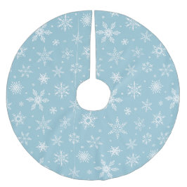 Jupon De Sapin En Polyester Brossé Flocon de neige