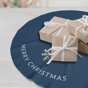 Jupon De Sapin En Polyester Brossé Flocon de neige Joyeux arbre de Noël Jupe