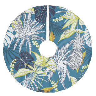 Jupon De Sapin En Polyester Brossé Forêt tropicale : Main colorée dessinée.