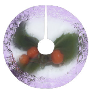 Jupon De Sapin En Polyester Brossé Frosty Purple Holly