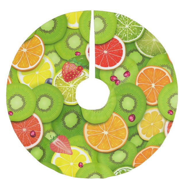 Jupon De Sapin En Polyester Brossé Fruits d'été 2 (Devant)