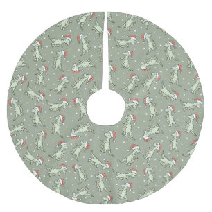Jupon De Sapin En Polyester Brossé Garçon Noël Dinosaure Santa Claus Dino T-Rex Sage