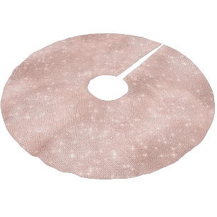 Jupon De Sapin En Polyester Brossé Glam Rose Gold Sparkle