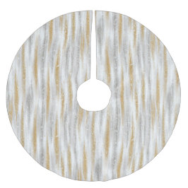 Jupon De Sapin En Polyester Brossé Gold Silver Christmas Celebration