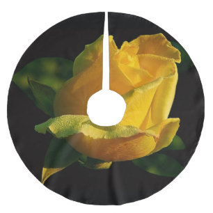 Jupon De Sapin En Polyester Brossé Grand Rose Jaune