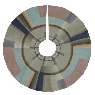 Jupon De Sapin En Polyester Brossé Graphique d'art fractal de l'harmonie des couleurs