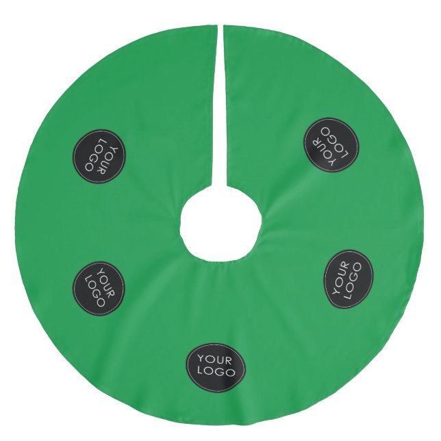 Jupon De Sapin En Polyester Brossé Green Custom Logo Entreprise (Devant)